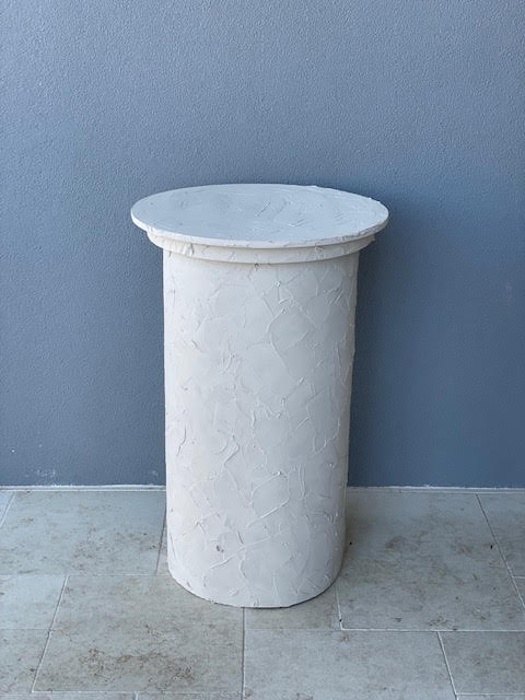 Textured Round Nude plinth